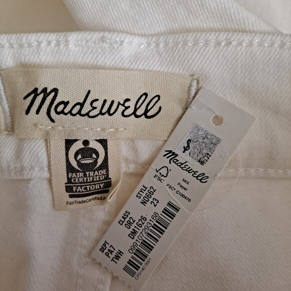 NWT Madewell The Perfect Vintage Jeans Tapered Leg Tile White Women's Size 23 - Picture 13 of 14